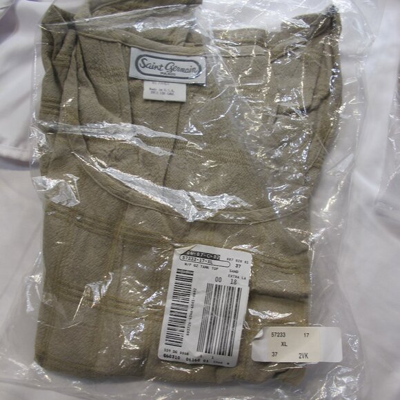 NWT St. Germain Petite beige windowpane 3-piece set – blouse/pants PXL, tank XL - Picture 8 of 9